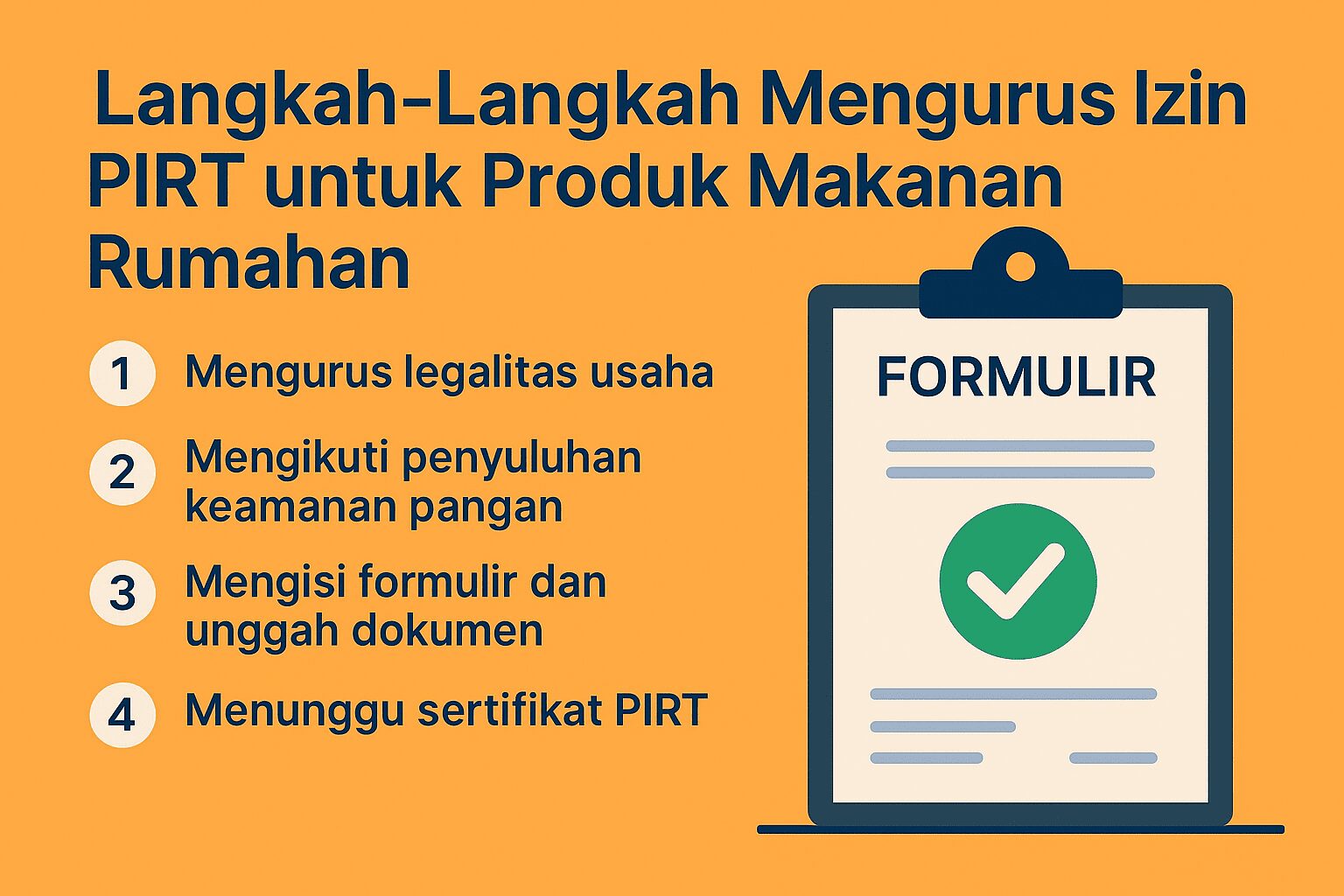 Langkah-Langkah Mengurus Izin PIRT untuk Produk Makanan Rumahan